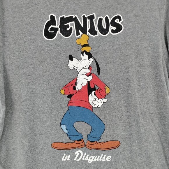 Disney Goofy Genius In Disguise Crewneck Tee Short Sleeve Top Large Women - Picture 2 of 7